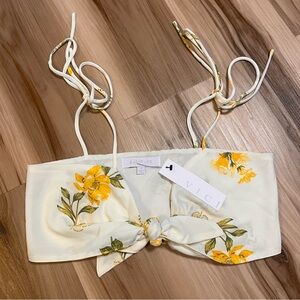 $54 New VICI Sugarlips Small S Summer Meadows Floral Front Tie Crop Top Shirt